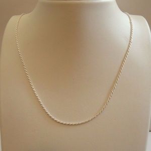 Italian 18" Rope Chain Made with Real 925 Sterling Silver